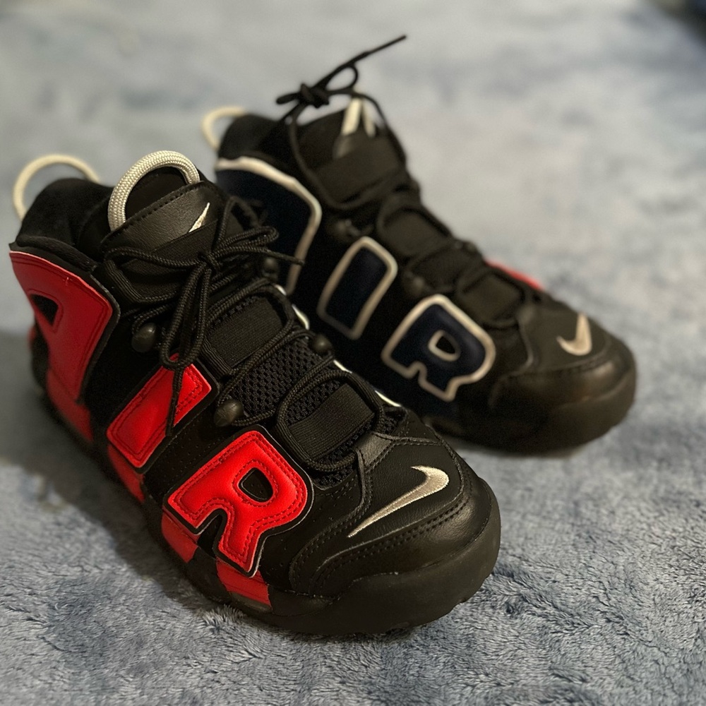 Nike Air Uptempo 96 men Black, Red, and White Sneakers